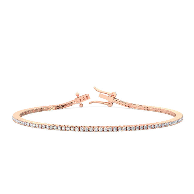 18K 1 ct. tw. Nature Diamond Tennis Bracelet