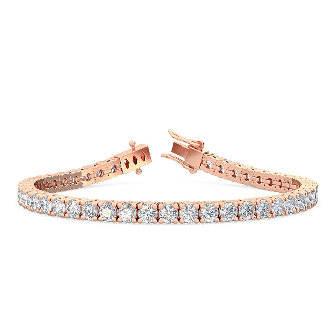 18K 7.84 ct. tw. Nature Diamond Tennis Bracelet