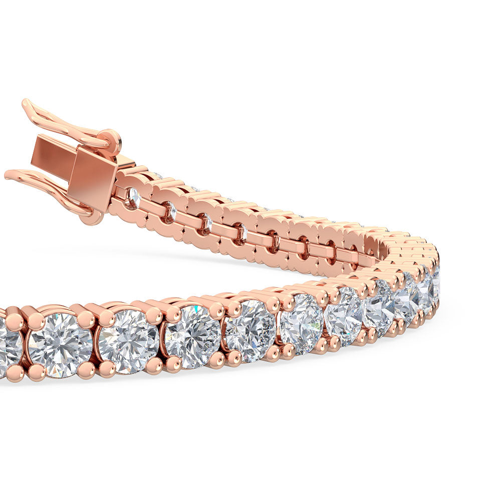 18K 7.84 ct. tw. Nature Diamond Tennis Bracelet