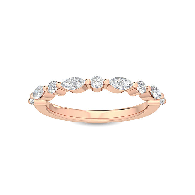 18K Nature Diamond Stackable Ring 0.25ctw