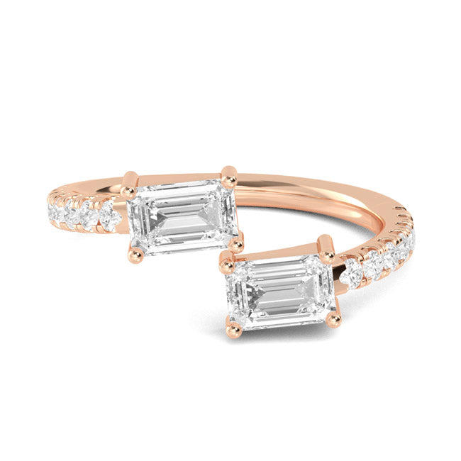18K Nature Diamond Stackable Ring 1.06 ctw