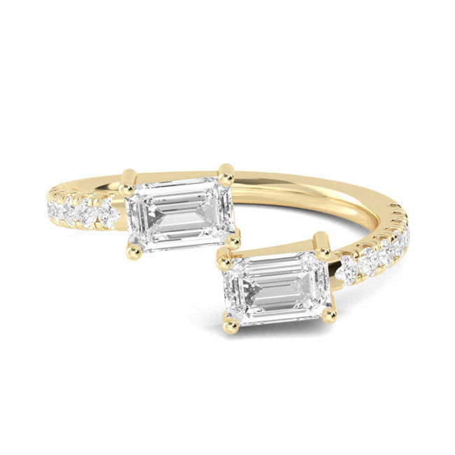 18K Nature Diamond Stackable Ring 1.06 ctw
