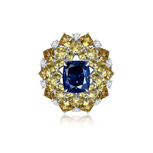 Royal blue sapphire ring