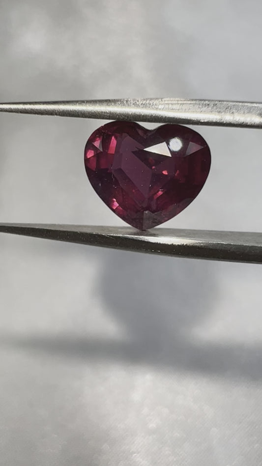 Untreated heart cut red spinel 2.35cts