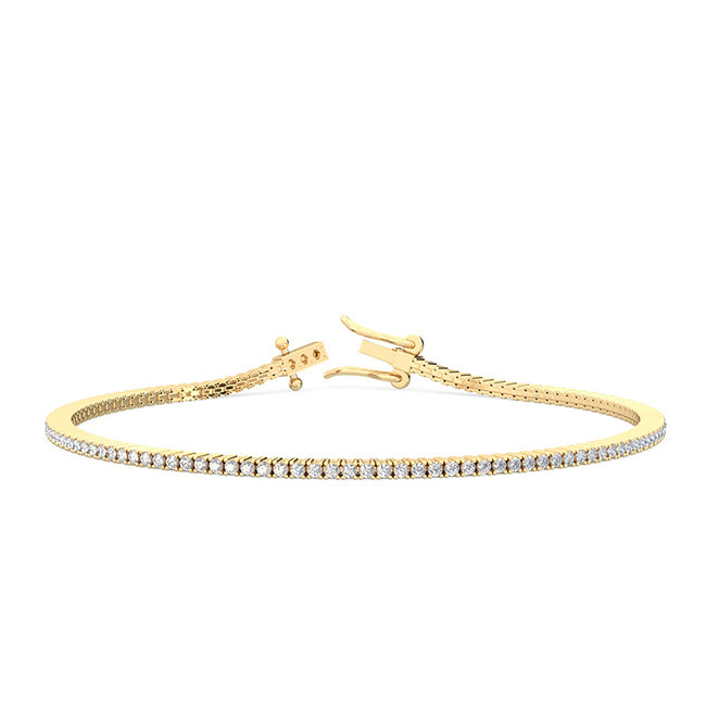 18K 1 ct. tw. Nature Diamond Tennis Bracelet