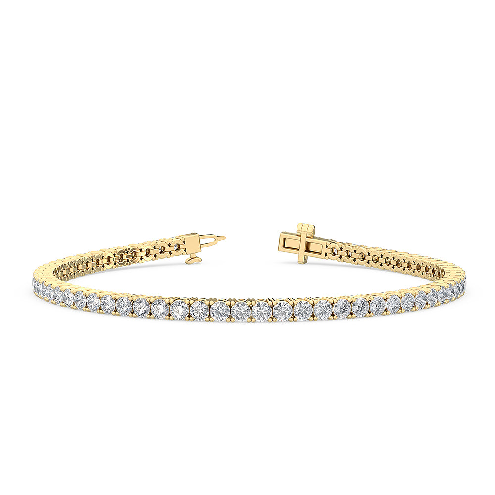 18K 3 ct. tw. Nature Diamond Tennis Bracelet