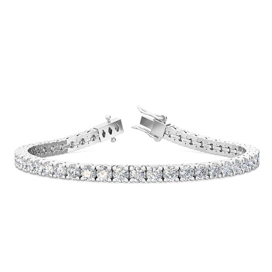 18K 7.84 ct. tw. Nature Diamond Tennis Bracelet