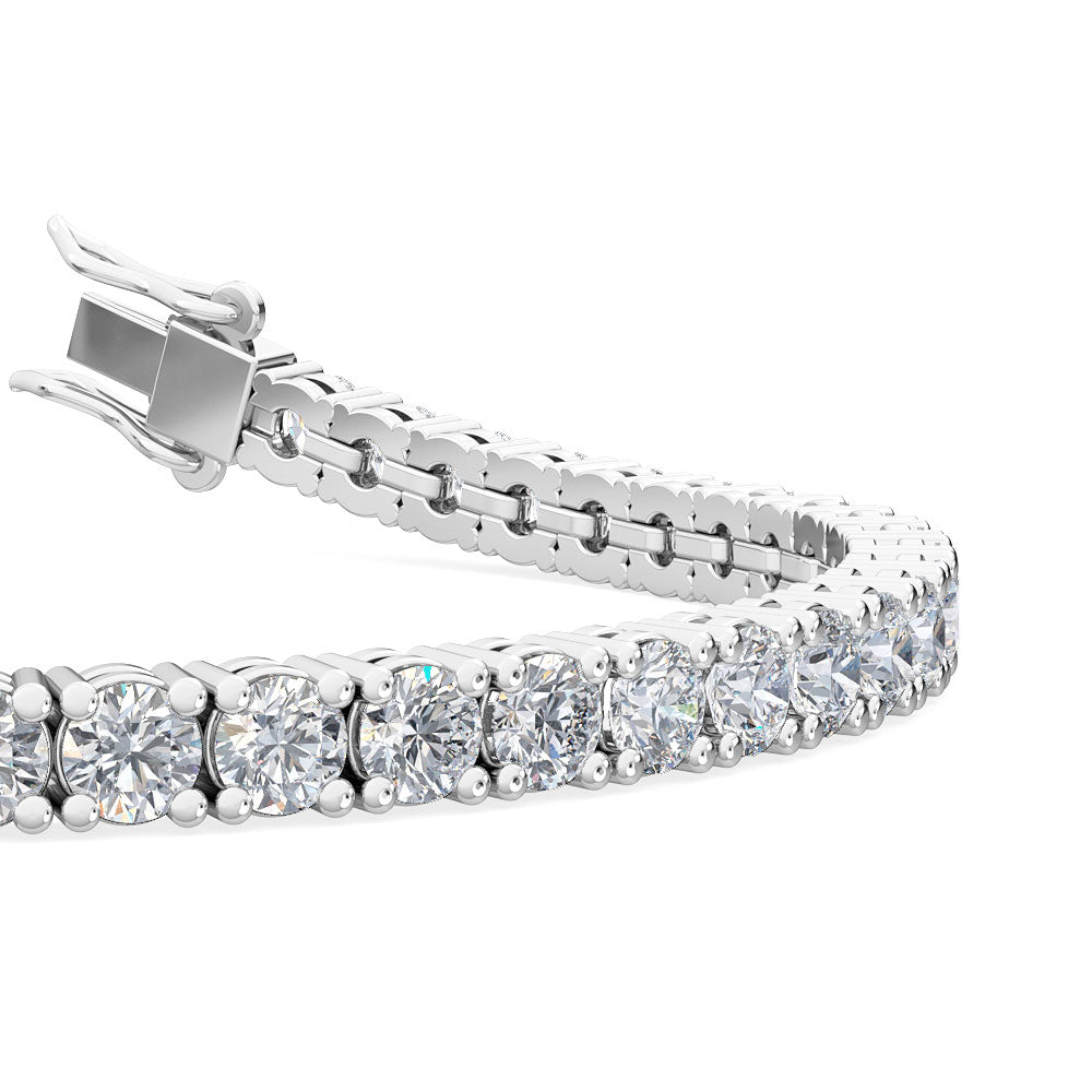 18K 7.84 ct. tw. Nature Diamond Tennis Bracelet