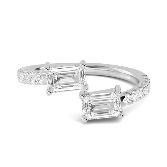 18K Nature Diamond Stackable Ring 1.06 ctw